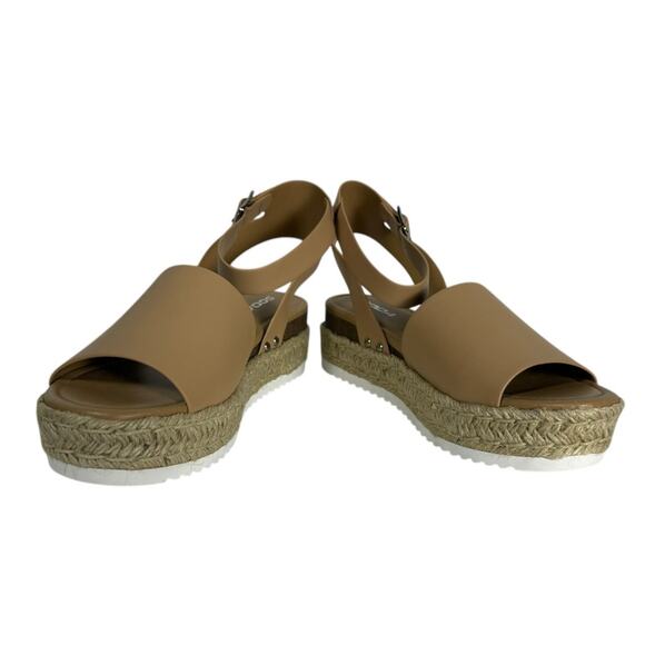 NWT Soda Espadrille Women's Size 11 Open Toe ankle strap Dusty Mauve - Picture 2 of 5